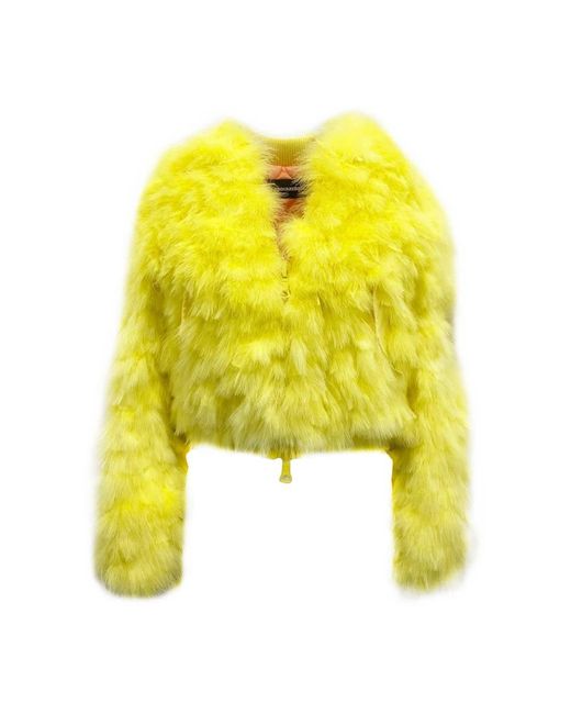DSquared² Feathers Bomber Jacket in het Yellow