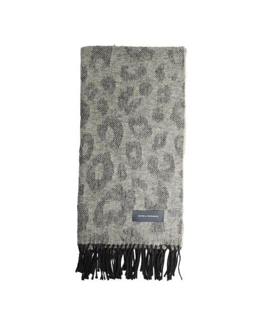 Winter Scarves Piquadro de color Gray