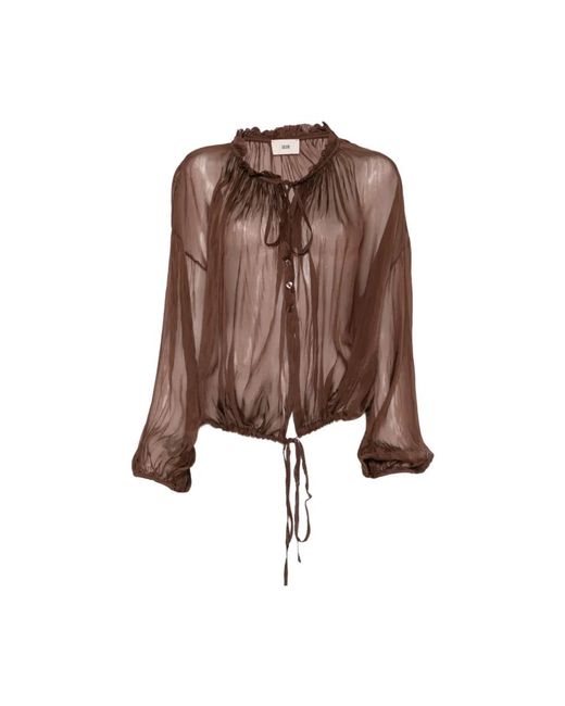 Blouses SOLOTRE de color Brown