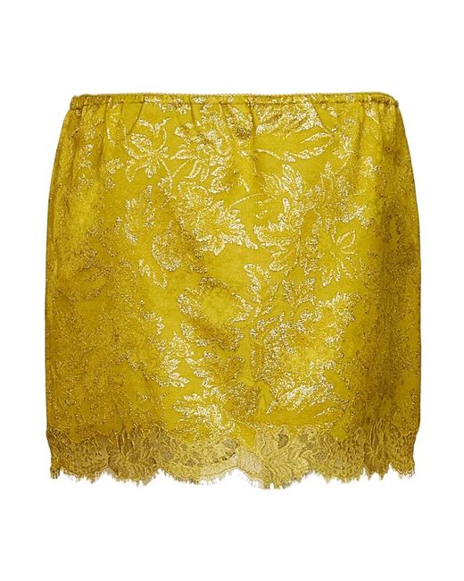 Saint Laurent Baroque Mini Rok in het Yellow