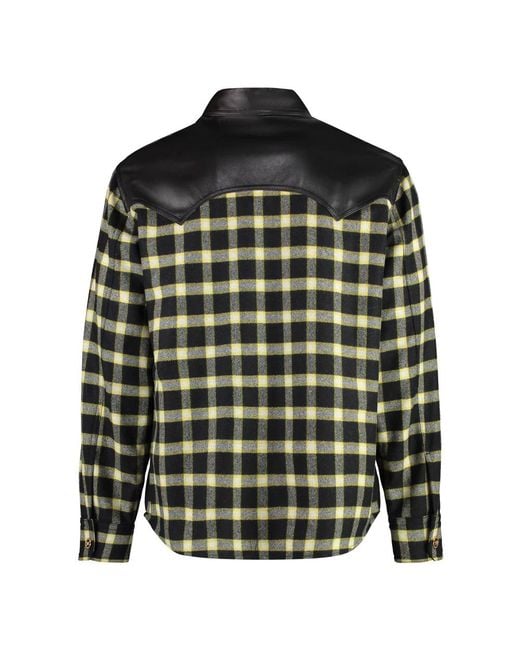 Versace Black Leather Jackets for men