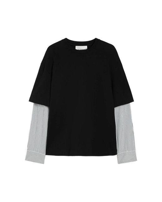 Jil Sander Tops ,Veelkleurig ,Katoen T-Shirt in het Black voor heren