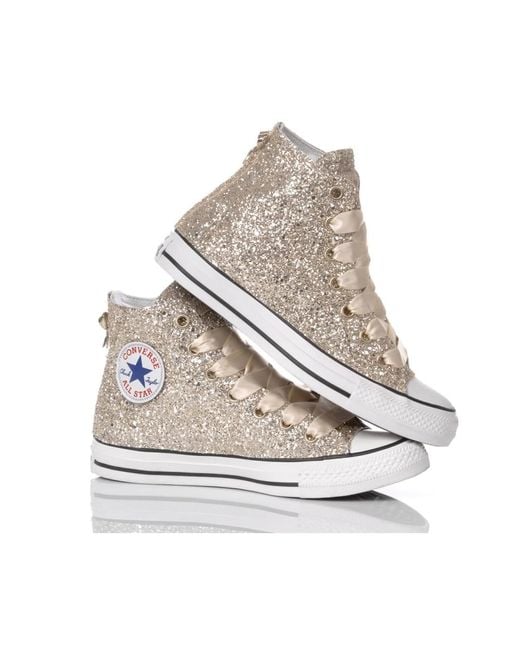 Converse Gray Handgemachte champagne sneakers