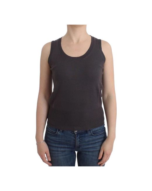 John Galliano Black Sleeveless Tops