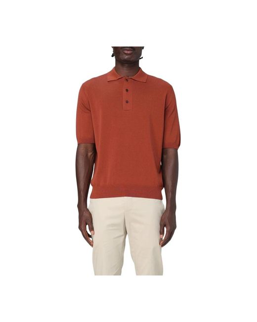 Zanone Red Round-Neck Knitwear for men
