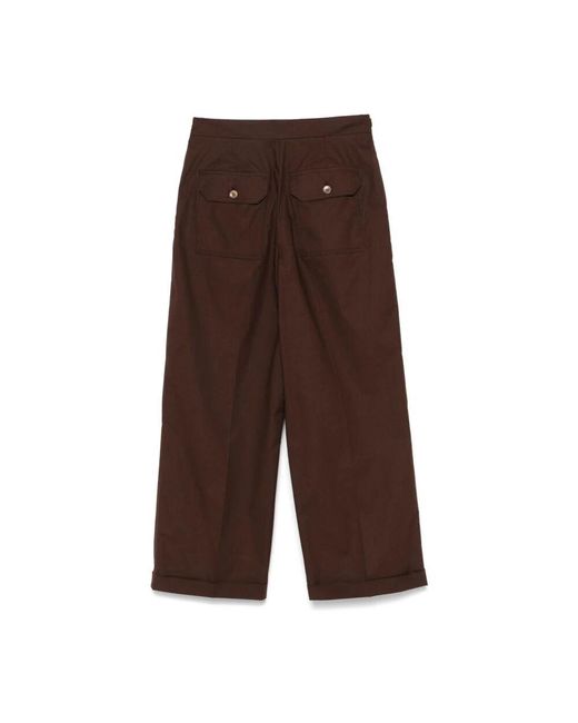 Seventy Brown Braune hose mit verstellbarem verschluss