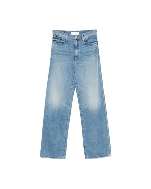 Mother Blue Straight Fit Jeans