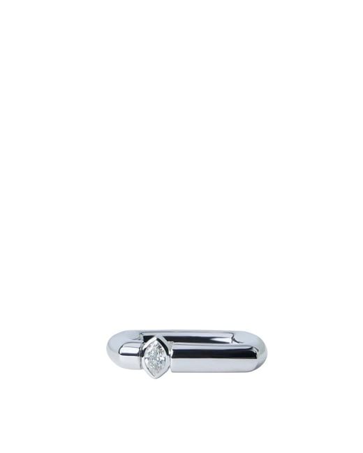 Tom Wood White Frame Ring Slim Diamond