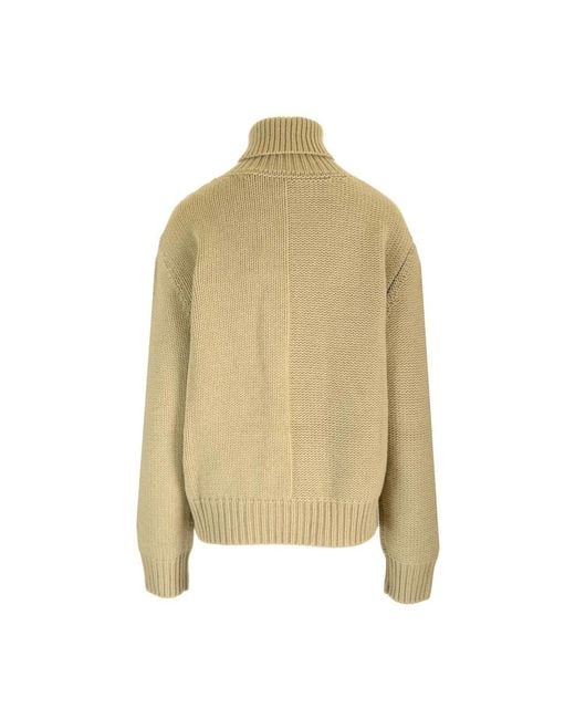Burberry Yellow Cashmere Knitwear