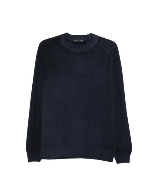 Daniele Fiesoli Blauwe Wol-Kasjmier Trui Aw25 in het Blue voor heren