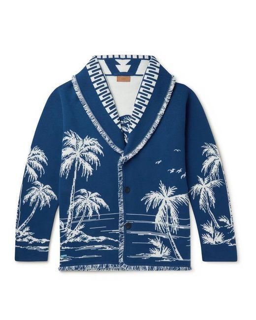 Alanui Blue Cashmere Knitwear for men