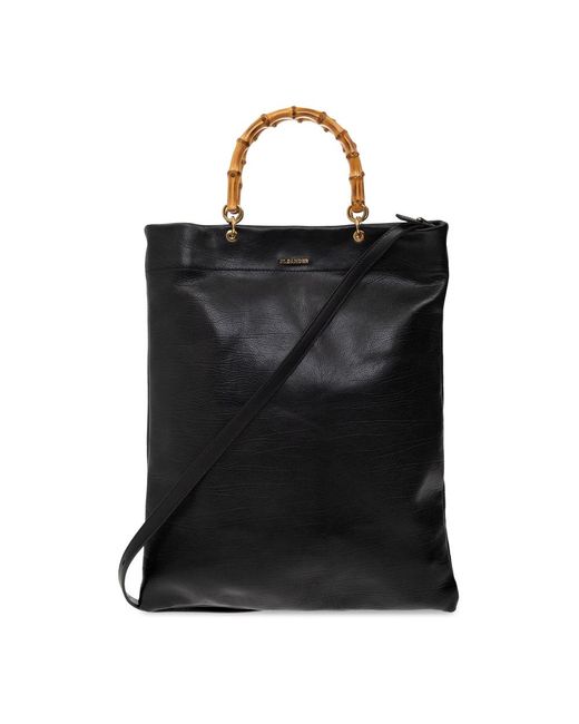 Jil Sander Black Einkaufstasche