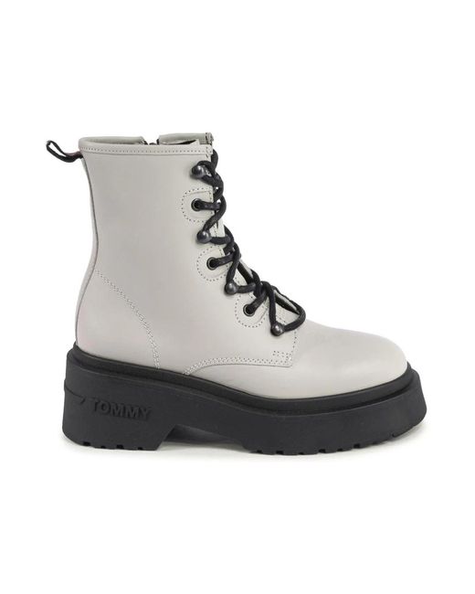 Tommy Hilfiger Lace-Up Boots in het Gray