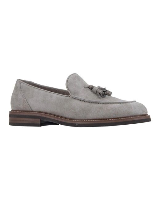 Brunello Cucinelli Slip-on wildleder mokassins in Gray für Herren