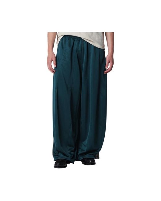Needles Blue Wide Trousers for men