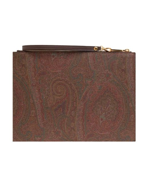 Etro Brown Clutches for men
