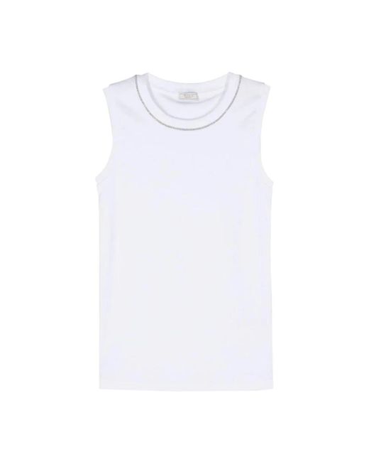 C71 top blusa moda mujer Peserico de color White