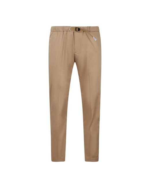 White Sand Natural Slim-Fit Trousers for men