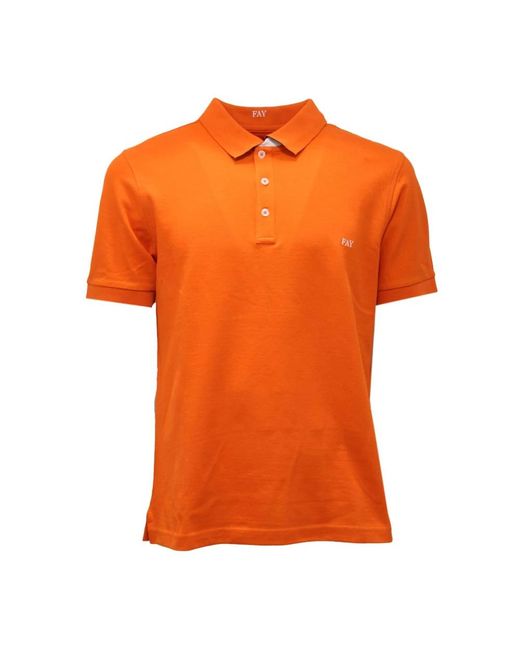 Fay Orange Polo Shirts for men