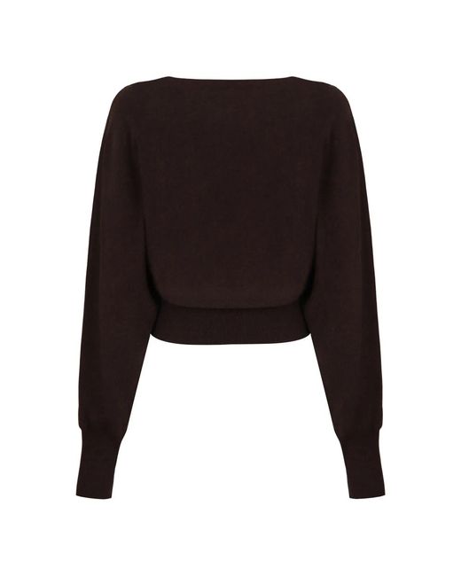 Alberta Ferretti V-Neck Knitwear in het Black