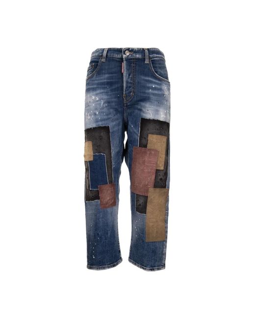 DSquared² Jeans ,Blauw ,Katoen Straight Jeans in het Blue