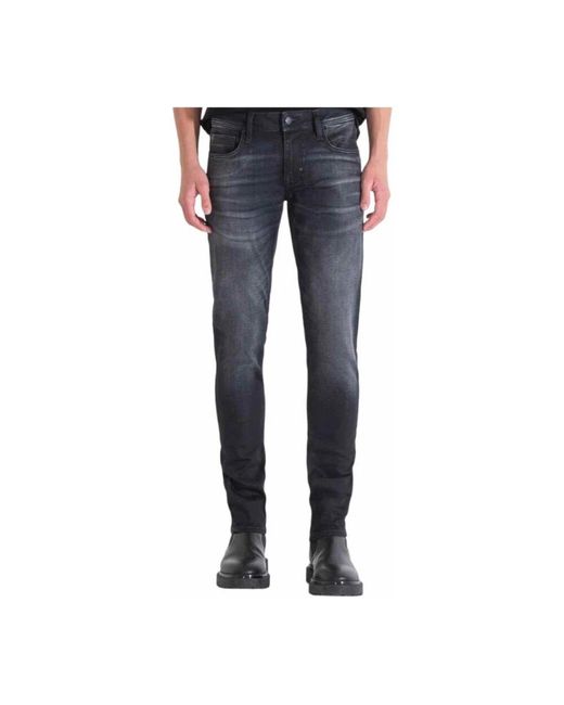 Antony Morato Schwarze tapered hose moderner stil in Blue für Herren