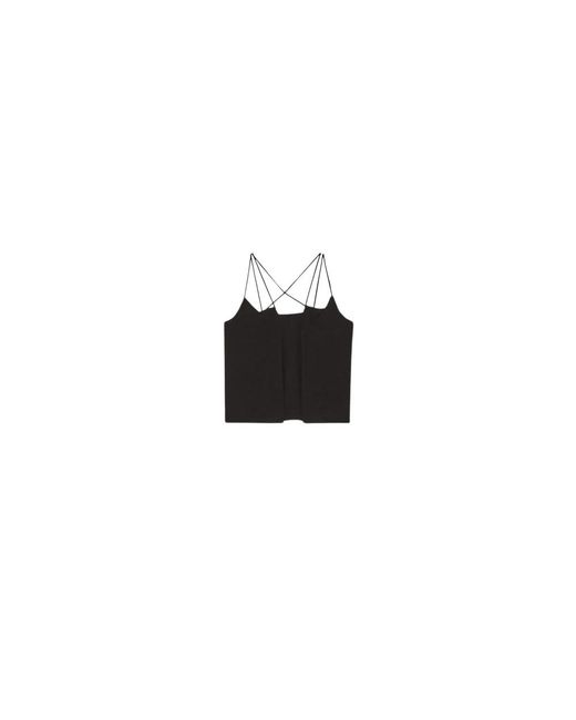 Patrizia Pepe Black Sleeveless Tops
