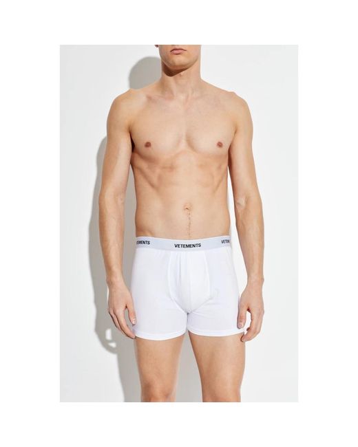 Vetements Ondergoed ,Wit ,Katoen Logo Boxers in het White voor heren