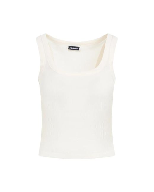 Tops > sleeveless tops Jacquemus en coloris White