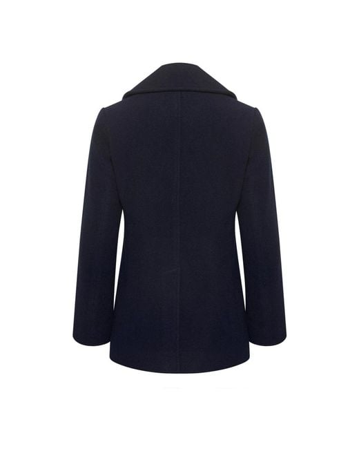 Part Two Klassieke Donkerblauwe Jas Met Knopen in het Blue