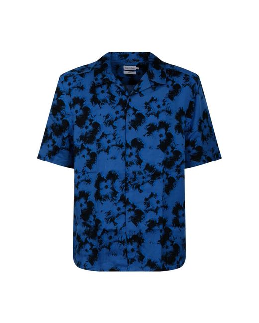 Calvin Klein Blue Short Sleeve Shirts for men