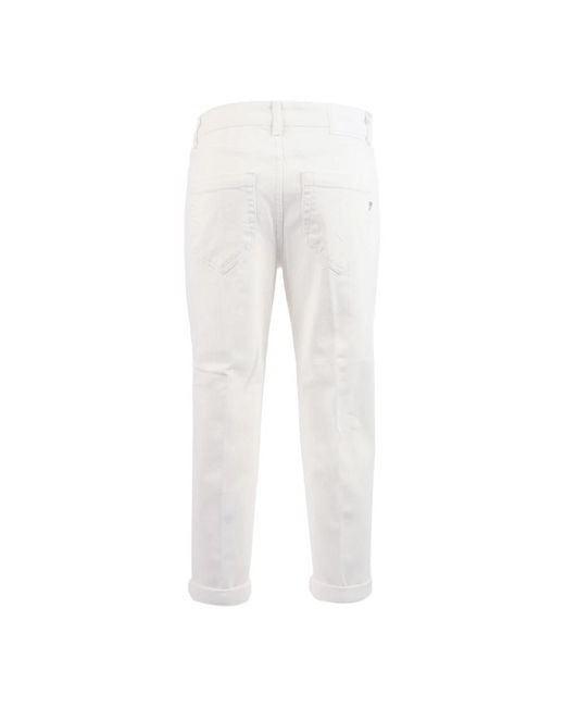 Dondup White Cropped Jeans