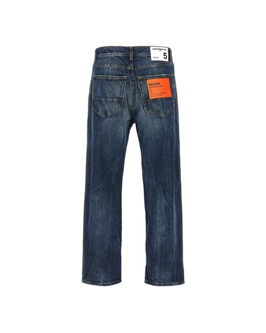 Department 5 Blue Straight Fit Jeans for men