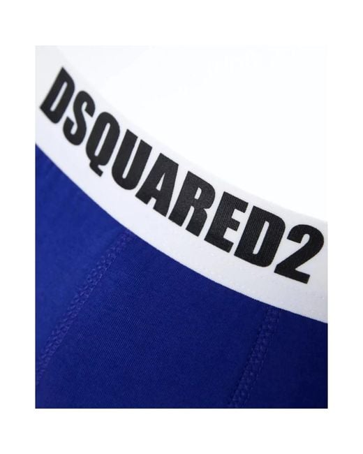 DSquared² Blauwe Logo Boxers in het Blue voor heren