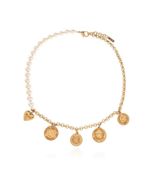 Moschino Metallic Halskette Mit Anhängern