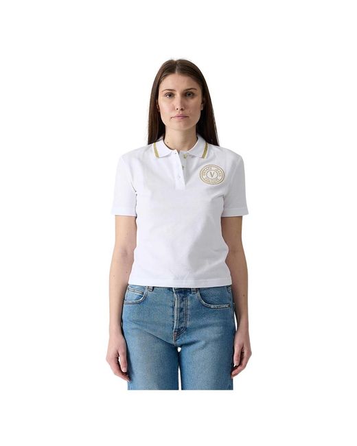 Versace Jeans Couture White Polo Shirts