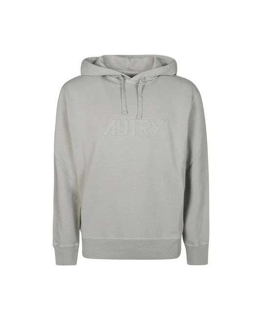 Autry Stylischer hoodie für täglichen komfort in Gray für Herren