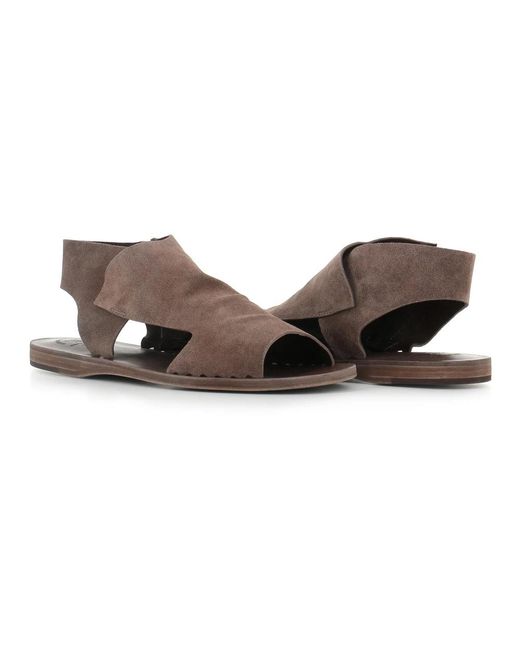 Officine Creative Brown Flat Sandals