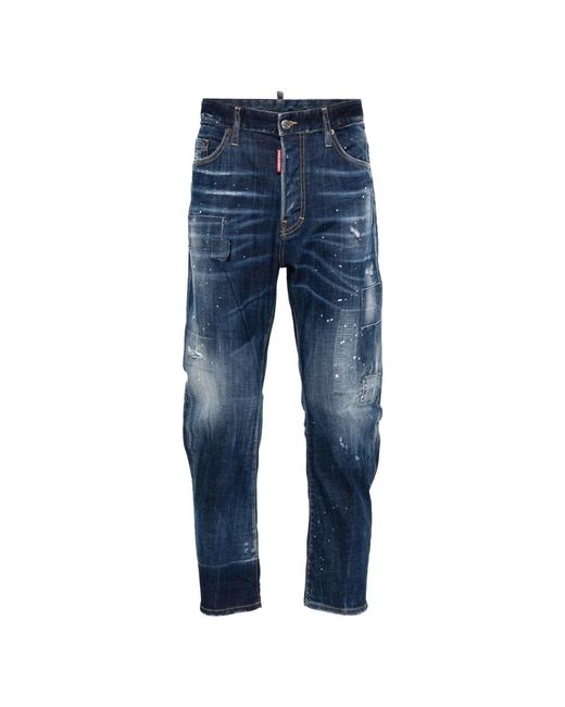 DSquared² Blue Cropped Jeans for men