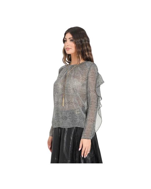 Elisabetta Franchi Gray Blouses