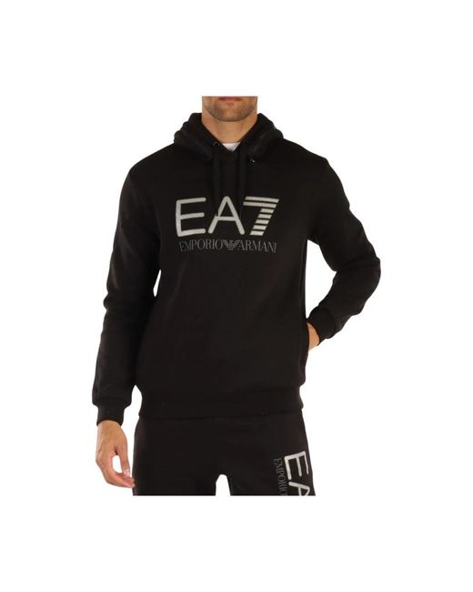 EA7 Black Hoodies for men