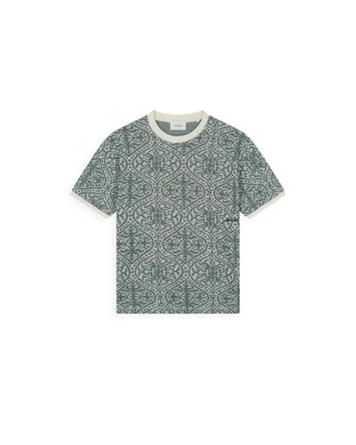 Pure Path Jacquard Pattern Tee in het Gray voor heren