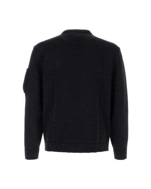 C P Company Blue Round-Neck Knitwear for men