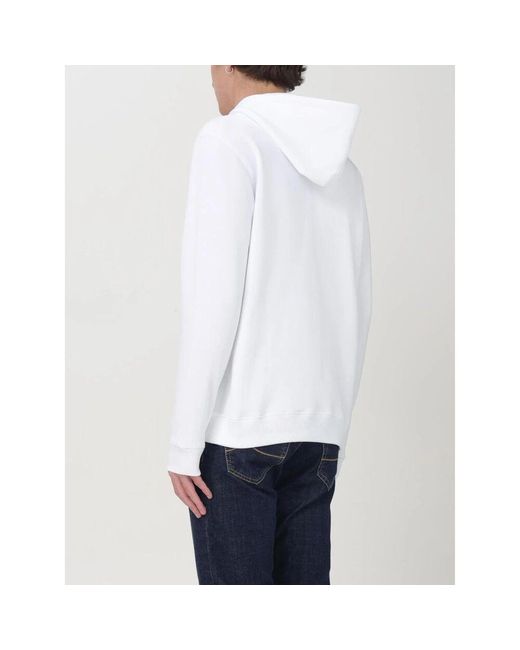 Dondup Weiße Kapuzenpullover Kängurutasche in White für Herren