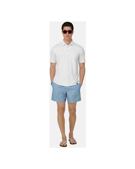 Boggi High-Performance Polyester Polo in het White voor heren