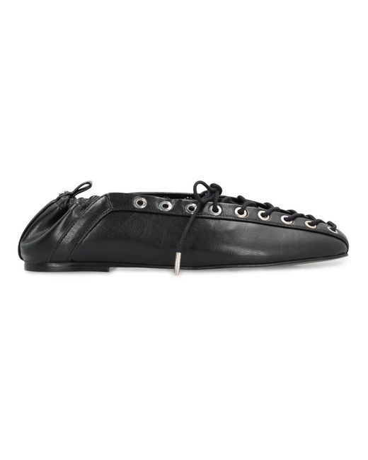 Ganni Black Ballerina Shoes