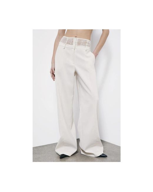 Patrizia Pepe White Wide Trousers