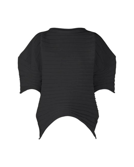 Camisa de punto negra con chile Issey Miyake de color Black