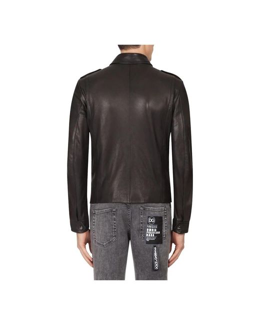 Jackets > leather jackets Dolce & Gabbana pour homme en coloris Black