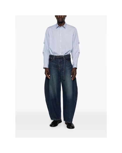 Sacai Blue Loose Fit Jeans for men